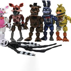 6pcs SET FNAF Five Nights at Freddy's Halloween Xmas Toy Action Figure Gift, 6in