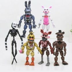 6pcs SET FNAF Five Nights at Freddy's Halloween Toy Action Figure Gift, 6in ITEM ON THIS LISTING WE SEND TO CANADA ONLY