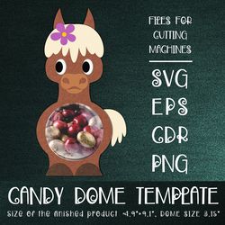 Horse Candy Dome | Paper Craft Template