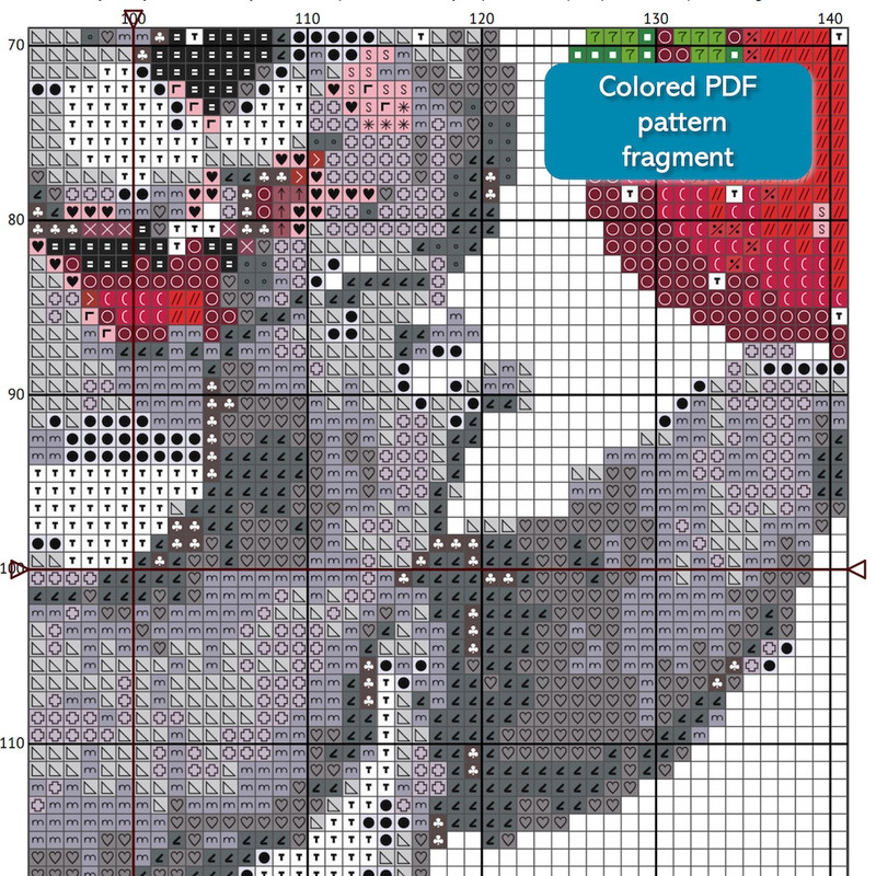 2 Funny Bunny with strawberry cross stitch pattern cross stitch chart for home decor and gift.jpg