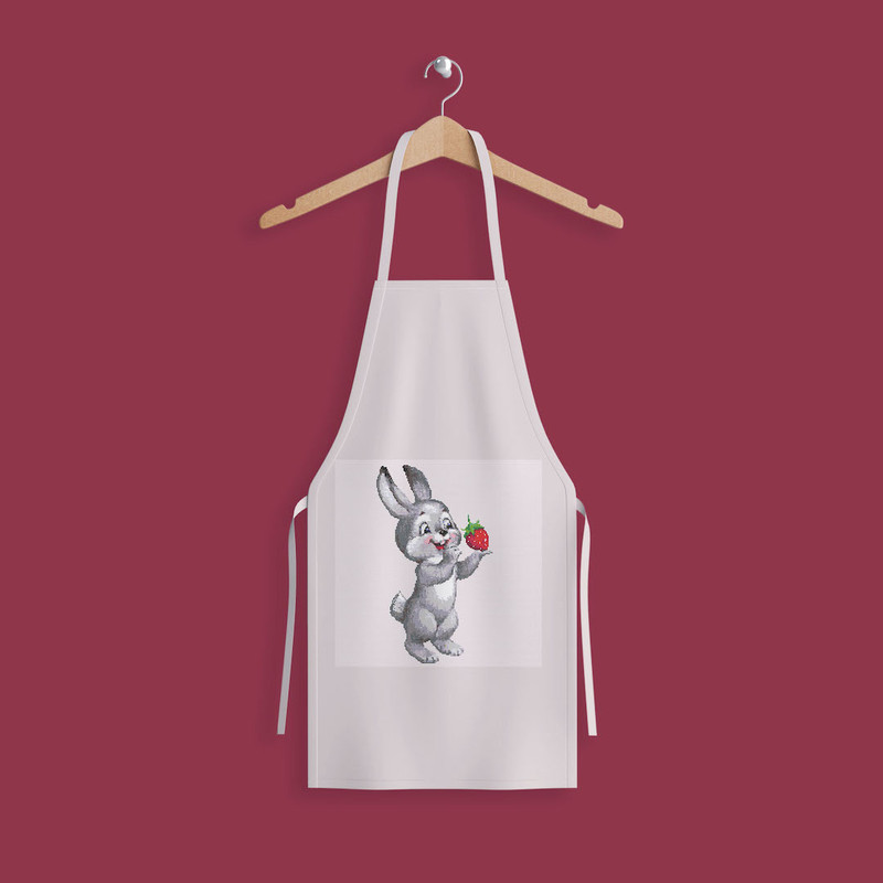 7 Funny Bunny with strawberry cross stitch pattern cross stitch chart for home decor and gift.jpg