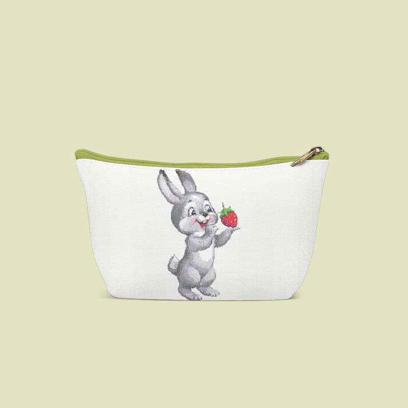 10 Funny Bunny with strawberry cross stitch pattern cross stitch chart for home decor and gift.jpg