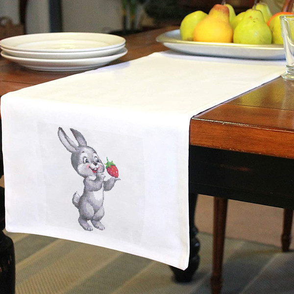 12 Funny Bunny with strawberry cross stitch pattern cross stitch chart for home decor and gift.jpg