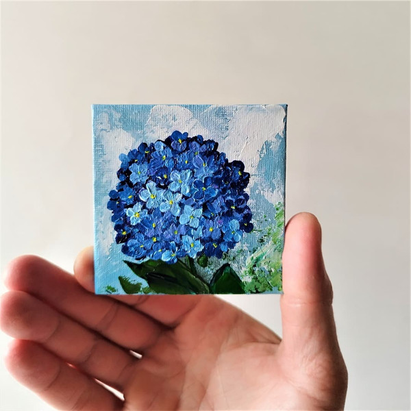 Flower-painting-blue-hydrangea-very-small-wall-art-by-acrylic-paint.jpg