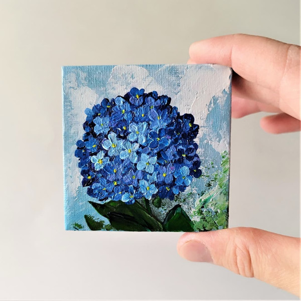 Mini-painting-blue-hydrangea-flower-in-acrylic-very-small-wall-art-impasto.jpg