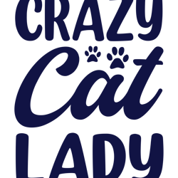 Crazy  Cat Lady  Typography Tshirt  Design