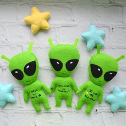 Alien plush, UFO toy, Custom plush, Alien lover gift