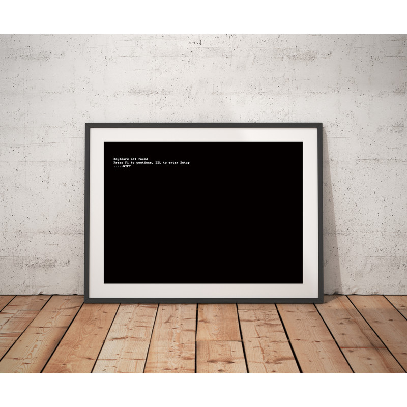 No Keyboard black frame on floor.jpg