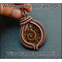 Wire wrapped ammonite pendant tutorials PDF.