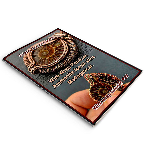 Wire wrapped ammonite pendant tutorials PDF