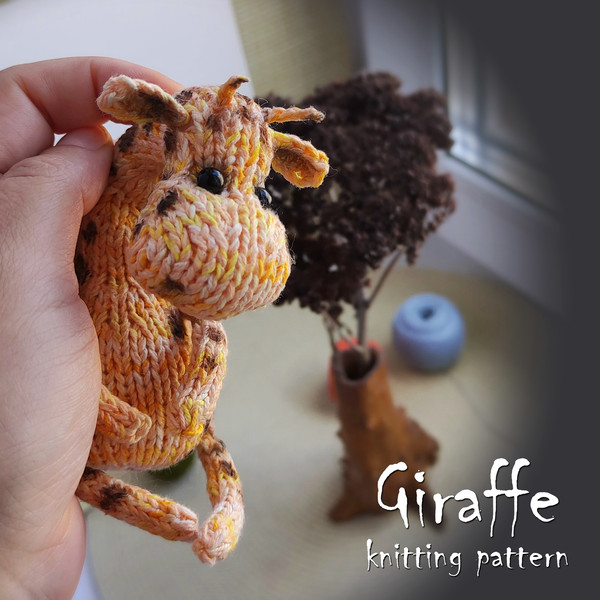 Giraffe toy knitting pattern, cute animal pattern, cute knitted toy, amigurumi knitting pattern, plush staffed toy guide 1.jpeg