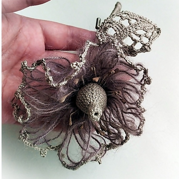 Fantasy flower crochet pattern, crochet flower brooch, elegant brooch for women, handmade flower, plant tutorial 13.jpg