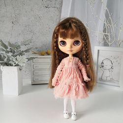 Blythe doll clothes Pink dress Blythe doll