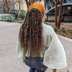 Wavy brown dreads natural looks curly dreadlocks double ended or single ended fake dreadlocks hair extensions