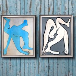 set of paintings figurative artwork humor art figurative portrait original oil painting funny artwork