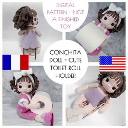 Conchita doll -The Cute Toilet Roll Holder doll assistant but also a cute decoration