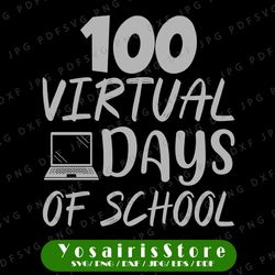 100 virtual days of school svg, teacher svg dxf jpeg silhouette cameo cricut 100 days of school fun group school teacher