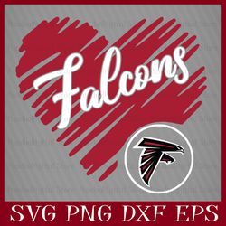 Atlanta Falcons Heart Football Team Svg, Atlanta Falcons Heart Svg, NFL Teams svg, NFL Heart, NFL Svg, Png, Dxf Instant