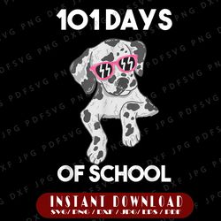 101 school days png, funny dalmatian dog png, 101 days of school png, 101 days smarter - dalmatian puppy png