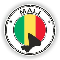 mali seal sticker round flag for laptop book fridge guitar motorcycle helmet toolbox door pc boat