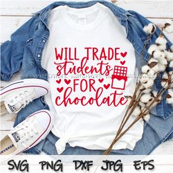 Valentines Day Teacher Svg, Funny Valentines Svg, Teacher Shirt Svg, Cute Chocolate XO Svg Files for Cricut and Silhoue