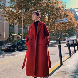 Wool coat high-end double-breasted classic luxurious winter mid-length wool coat Man & Woman