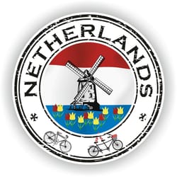 netherlands seal sticker round flag for laptop book fridge guitar motorcycle helmet toolbox door pc boat