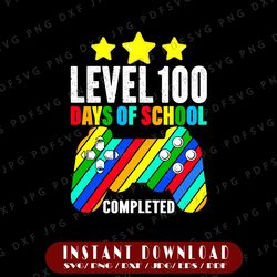 100 days level complete png, 100 days of school boy png 100 days gamer, 100 days of school boy shirt png