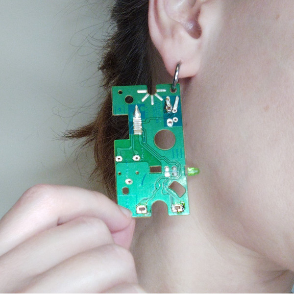 green-cybertech-earrings