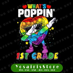 Fidget Toy What's Poppin' 2st Grade Png, 100th Day Of School 2022 Png, Fidget Toy Png, Popper Png Pop It Rainbow Png