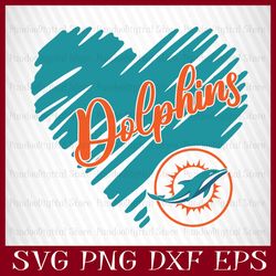 Miami Dolphins Heart Football Team Svg, Miami Dolphins Heart Svg, NFL Teams svg, NFL Heart, NFL Svg, Png, Dxf