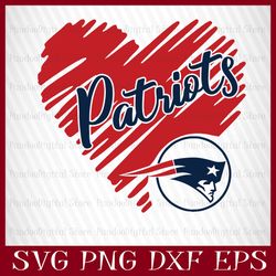 New Englan Patriots Heart Football Team Svg, New Englan Patriots Heart Svg, NFL Teams svg, NFL Heart, NFL Svg, Png, Dxf