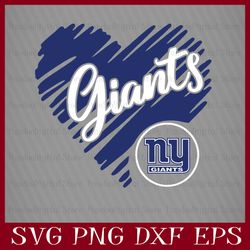 New York Giants Heart Football Team Svg, New York Giants Heart Svg, NFL Teams svg, NFL Heart, NFL Svg, Png, Dxf