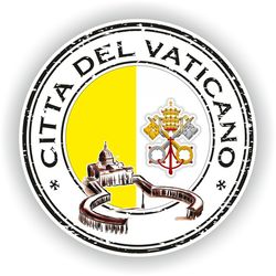 vaticano vatican seal sticker round flag for laptop book fridge guitar motorcycle helmet toolbox door pc boat