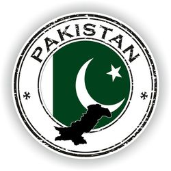 pakistan seal sticker round flag for laptop book fridge guitar motorcycle helmet toolbox door pc boat