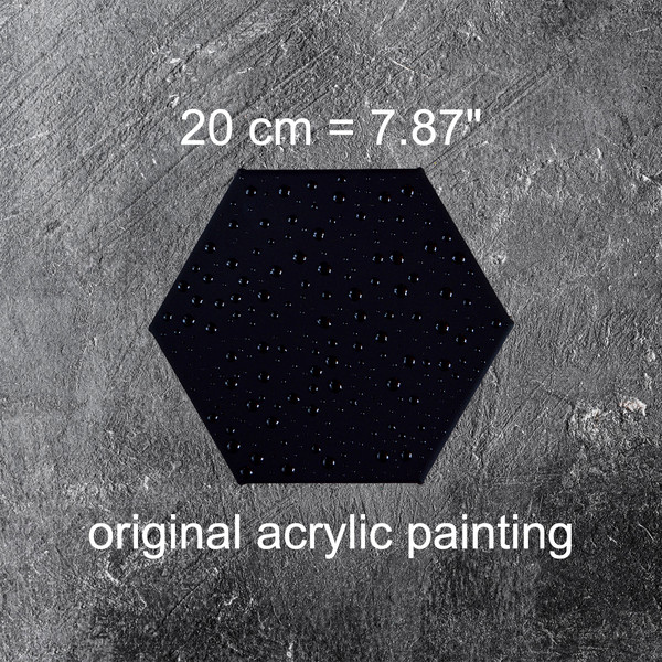 original-acrylic-interior-painting-abstract-minimalism-canvas-nature-series-night-black-hexagon