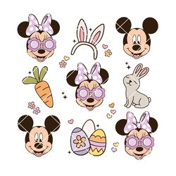 Easter Mouse Doodles PNG SVG, Magical Easter Sublimation, Retro Mouse Svg, Preppy Easter Spring Png, Hunny Bunny PNG Sub