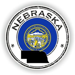 nebraska seal sticker round flag for laptop book fridge guitar motorcycle helmet toolbox door pc boat