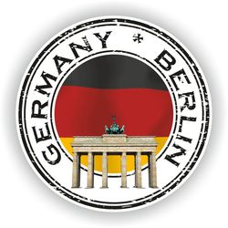 germany berlin seal sticker round flag for laptop book fridge guitar motorcycle helmet toolbox door pc boat