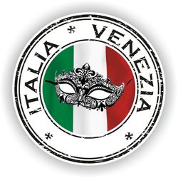 italia venezia seal sticker round flag for laptop book fridge guitar motorcycle helmet toolbox door pc boat