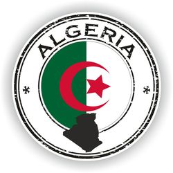 algeria seal sticker round flag for laptop book fridge guitar motorcycle helmet toolbox door pc boat