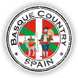 spain basque seal sticker round flag for laptop book fridge guitar motorcycle helmet toolbox door pc boat