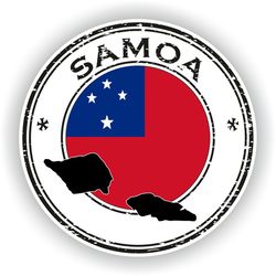 samoa seal sticker round flag for laptop book fridge guitar motorcycle helmet toolbox door pc boat