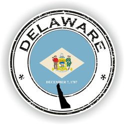 delaware seal sticker round flag for laptop book fridge guitar motorcycle helmet toolbox door pc boat