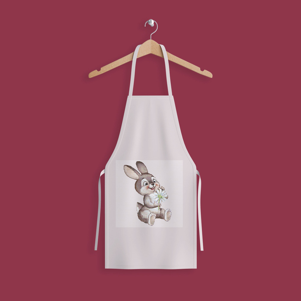 7 Funny Bunny guessing on a chamomile cross stitch pattern.jpg