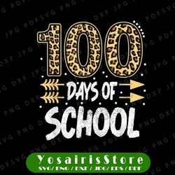 happy 100th day of school leopard png, 100 day png, 100th day of school celebration, student png, back to school png