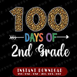 100 days of 2nd grade png, teacher student 100th day school gift, second grade, 100 days of school png, heart