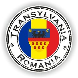 romania transylvania seal sticker round flag for laptop book fridge guitar motorcycle helmet toolbox door pc boat