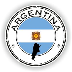 argentina seal sticker round flag for laptop book fridge guitar motorcycle helmet toolbox door pc boat