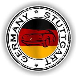 germany stuttgart seal sticker round flag for laptop book fridge guitar motorcycle helmet toolbox door pc boat